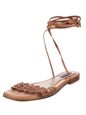 Margaux Women's Tan Leather Lace-Up Sandals - Classic Boho Style